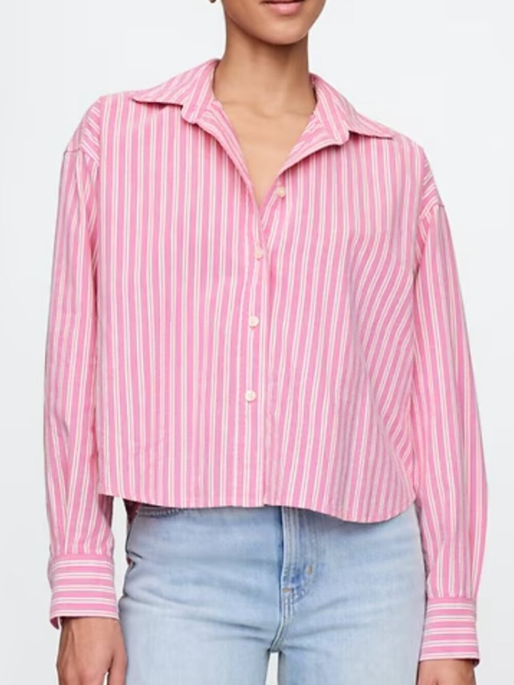 Organic Cotton Oxford Crop Big Shirt